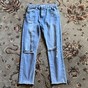 Joie Light Blue Distressed Straight Leg Jeans size 25